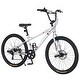 preview thumbnail 2 of 5, Freestyle Kids Bike Double Disc Brakes Children's Bicycle Silver Mountain Bike with 7-speed Change System for Boys Girls