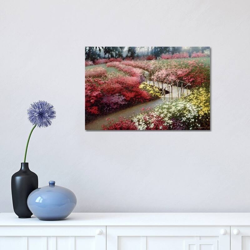 iCanvas "Monet's Flower Garden" by Zhen-Huan Lu Canvas Print - 12x18x1.5