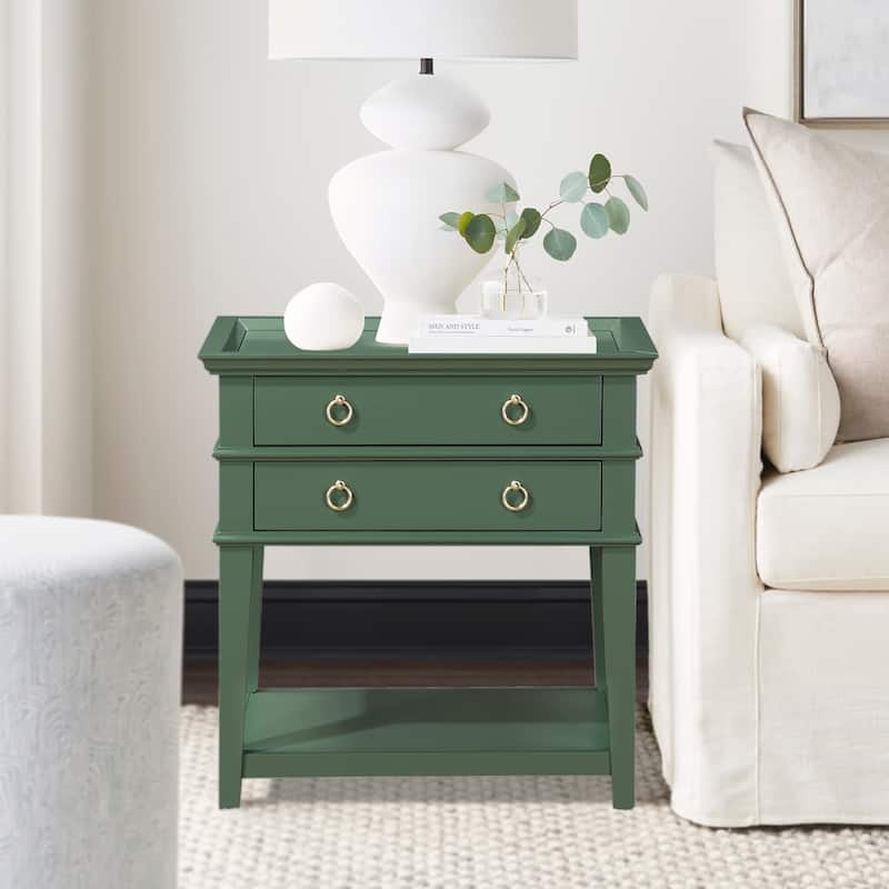 Collette 2-Drawer Tray Top Nightstand by Greyson Living