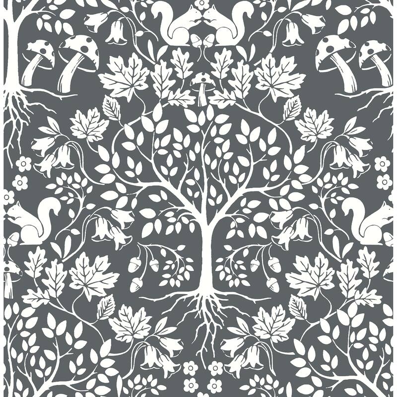 A-Street Prints Leo Grey Tree Wallpaper
