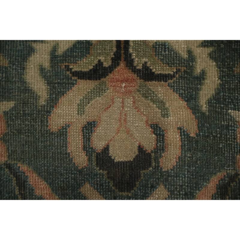 Hand Knotted Oriental 100% Wool Carpet Traditional All-Over Navy Blue & Blues Ziegler Area Rug - 12' 3'' X 10' 10''