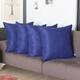 Decorative Square Solid Color Throw Pillow Cover (Set of 4) - Navy Blue-26x26
