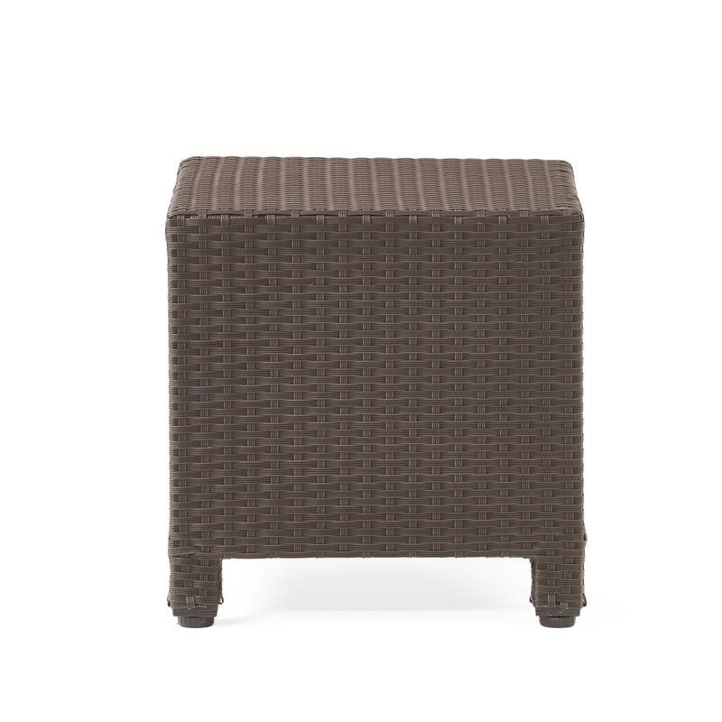 Puerta Outdoor Wicker Accent Side Table by Christopher Knight Home