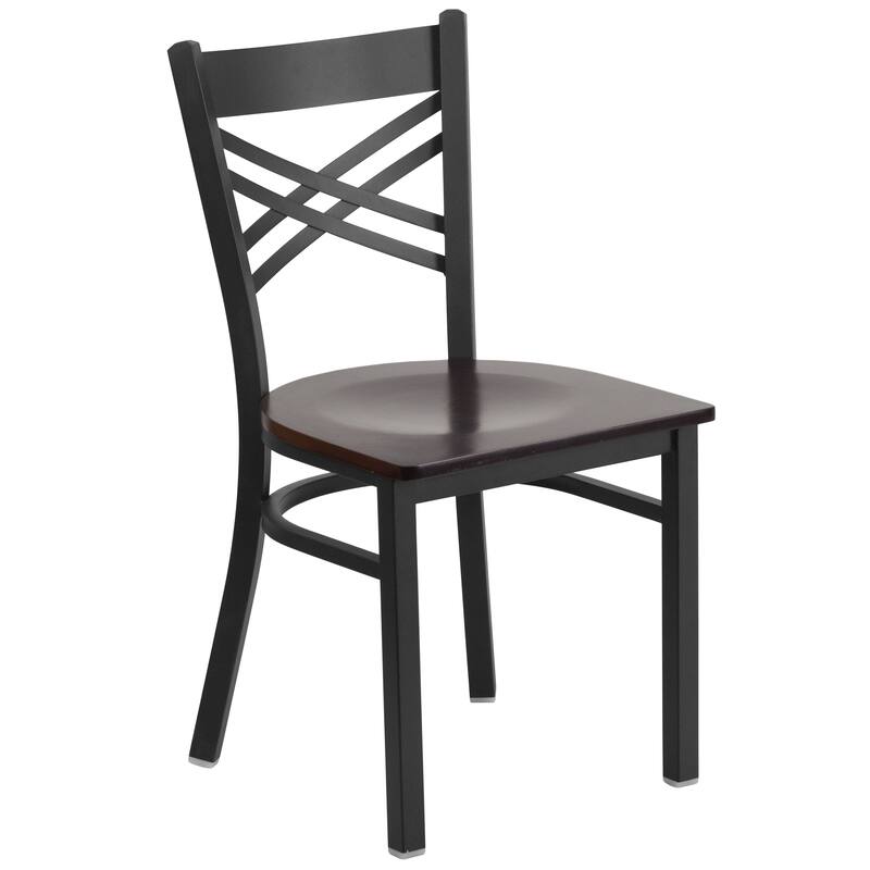 X'' Back Metal Restaurant Chair - 16.5"W x 17"D x 32.25"H - 16.5"W x 17"D x 32.25"H