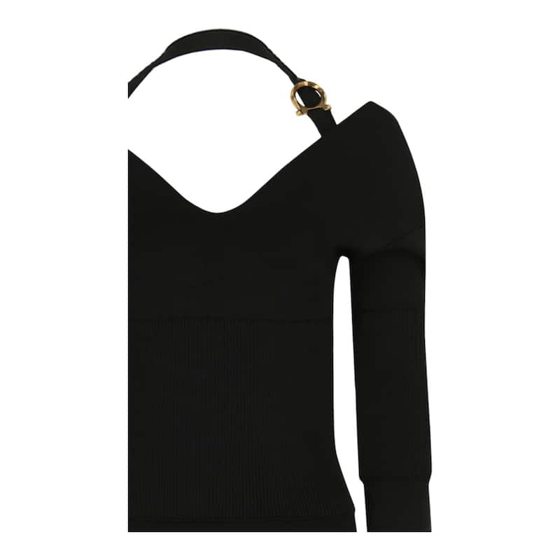 Ferragamo V-Neck Long Sleeve Bodysuit, ,