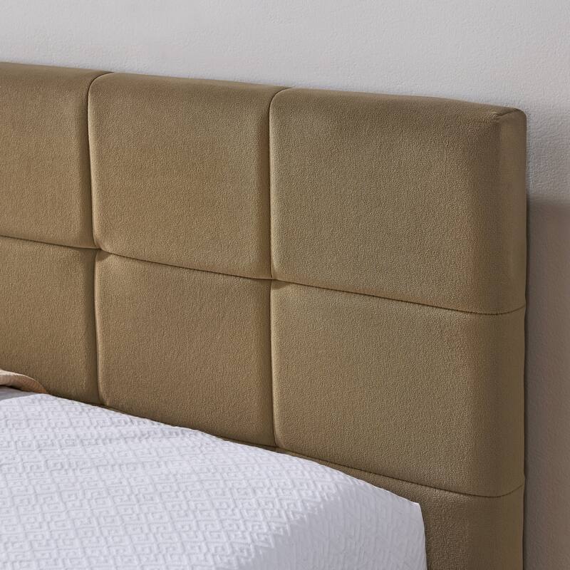 L-shaped Velvet Upholstered Daybed Tufted Sofa Bed with Soft Backrest Armrests - and Optional Corner Storage Day Bed