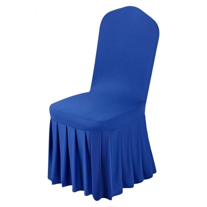 Stretch Chair Covers for Armless Chairs Polyester Spandex Elastic Slip On with Skirt - 20.08×17.72×37.4 in
