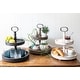 preview thumbnail 4 of 27, Distressed Wood 2-Tier Tray with Metal Handle