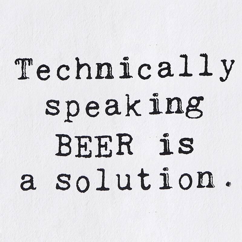 Beer Is A Solution Printed Kitchen Towel