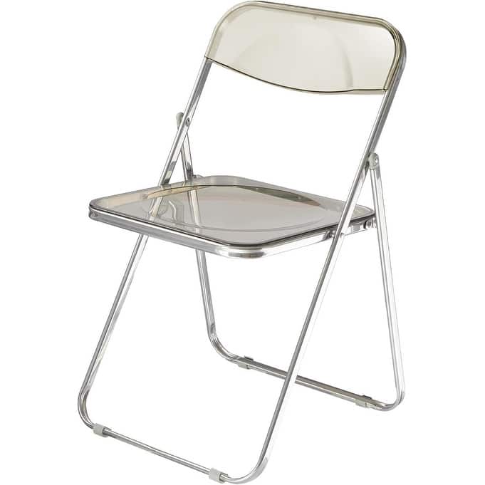 Urban Lifestyle Transparent Acrylic Folding Chair  - Black