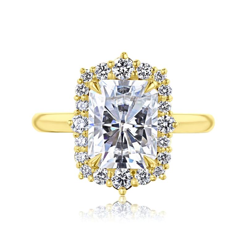 Annello by Kobelli 14k Gold Forever One Raina Engagement Ring (DEF/VS, DEF/VS) - Yellow - 10