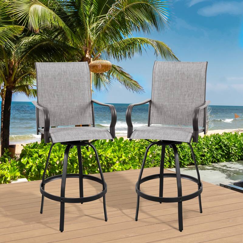 Futzca Patio Swivel Bar Bistro Set or Swivel Bar Stools