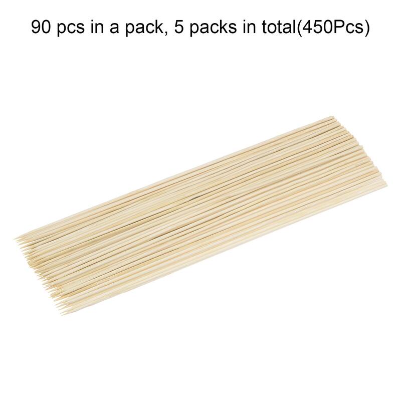 450pcs Bamboo Skewers Sticks 14 Inch 3mm Dia Natural Wooden Cocktail Picks - 14"