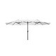 preview thumbnail 22 of 28, Johnn 15' Double-Sided Outdoor Offset Patio Twin Umbrella White