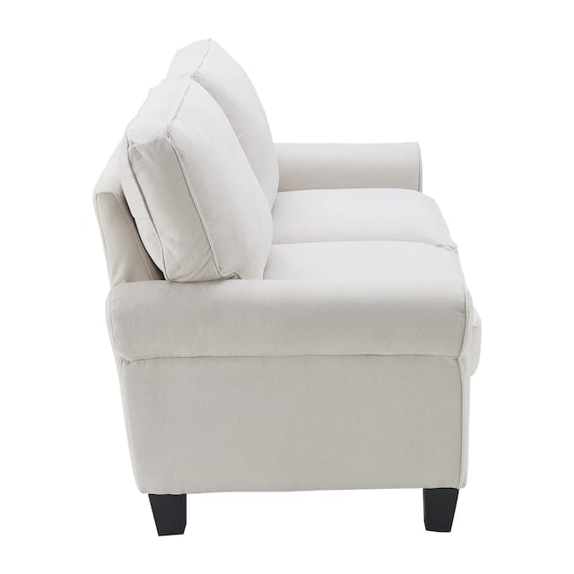 Serta Copenhagen 73" Sofa Couch for Two People, Pillowed Back Cushions and Rounded Arms, Durable Modern Upholstered Fabric
