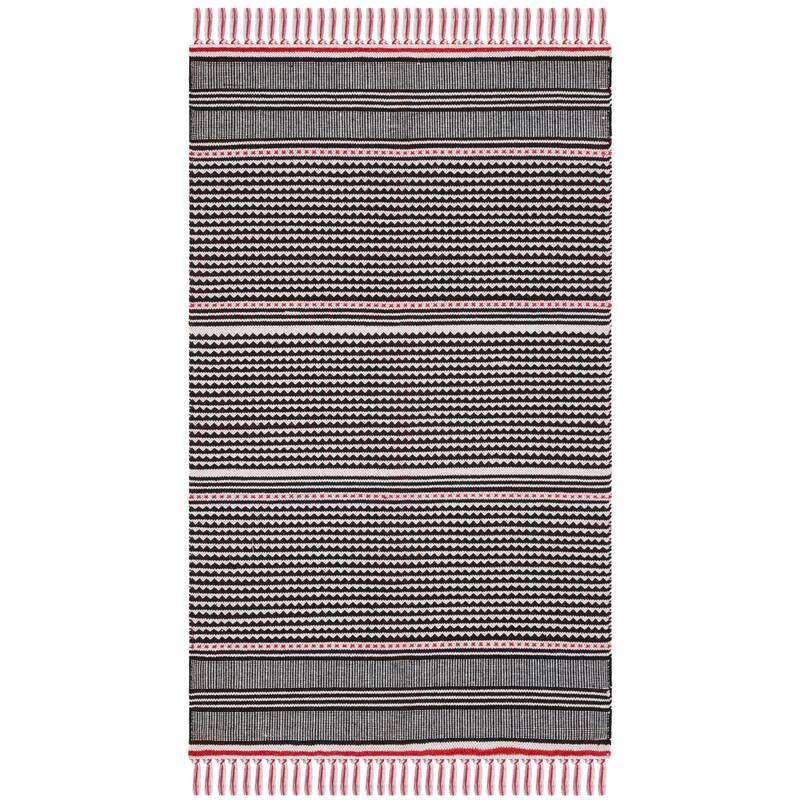 SAFAVIEH, Handmade Flatweave Montauk Susse Casual Cotton Rug - 3' x 5' - Red/Multi