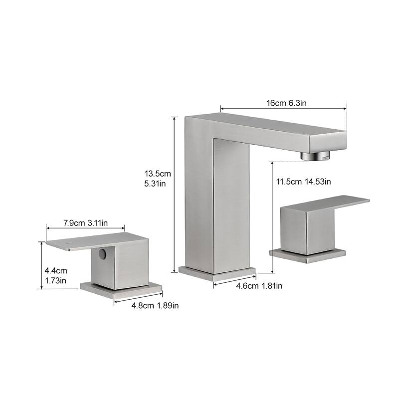 Modern Double Handle Three-Hole Bath Faucet