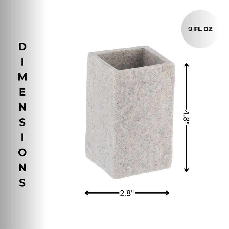 Collection Stone Effect Bath Accessory Set-4 pieces