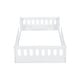 preview thumbnail 7 of 24, Wood Twin Size Floor Bed Toddler Bed Cribs with Surrounded Fences and Small Opening, Curved Design Protects Baby Kids Safe