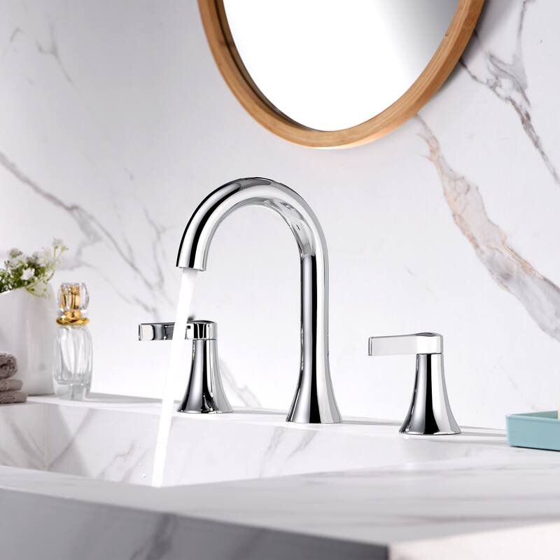 Luxier WSP11-T Widespread Bathroom Faucet with Pop-Up Drain
