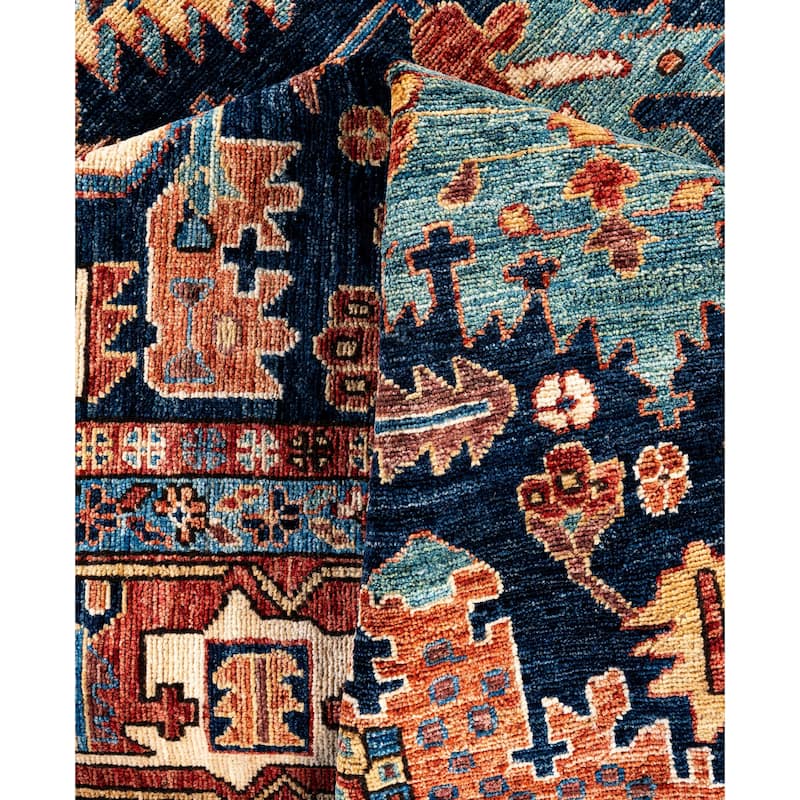 Serapi One-of-a-Kind Hand-Knotted Area Rug - Blue - 8' 2" x 10' 2"