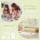 preview thumbnail 5 of 12, Natural Twin Size Pine Floor Bed with Guardrails & Door