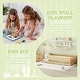 preview thumbnail 60 of 109, Pine Wood Floor Bed with Safety Guardrails and Door for Kids, Boys, Girls, Bedroom