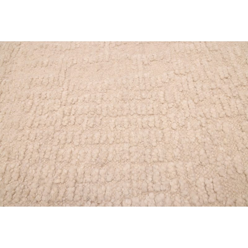 ECARPETGALLERY Hand-knotted Looma Ivory Wool Rug - 7'10 x 9'11