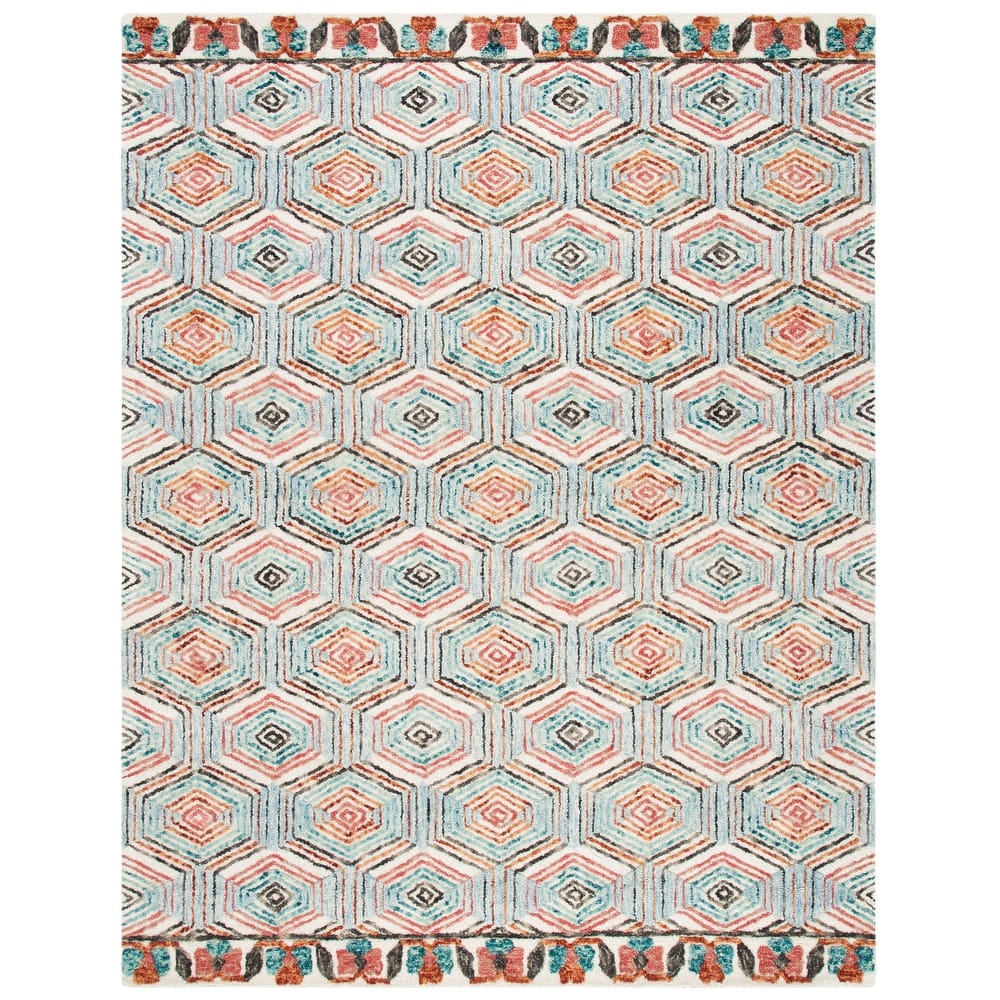 SAFAVIEH Handmade Trace Latoya Geometric Wool Rug