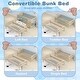 preview thumbnail 23 of 22, Costway Twin Over Twin Bunk Bed Solid Wood Bed Frame with Ladder