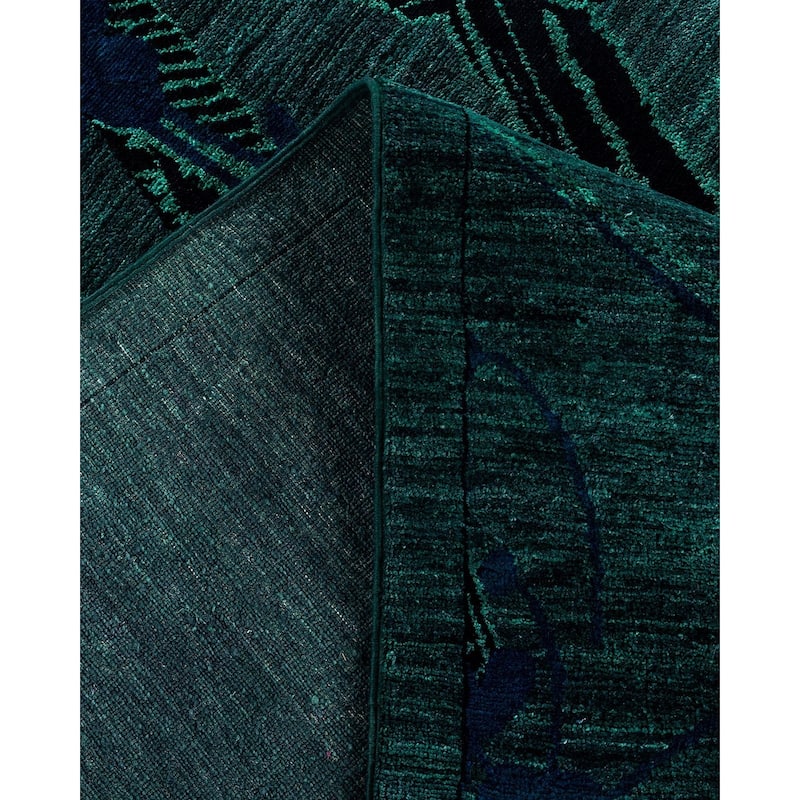 Contemporary Overdyed Wool Hand Knotted Area Rug - 9' 2" x 11' 10"