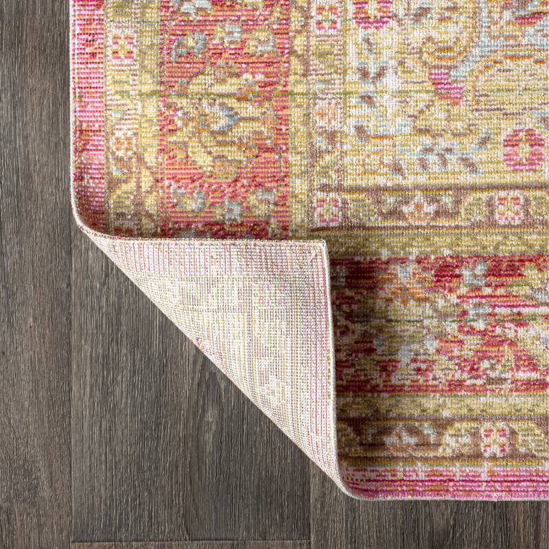 JONATHAN Y Lila Floral Medallion Area Rug