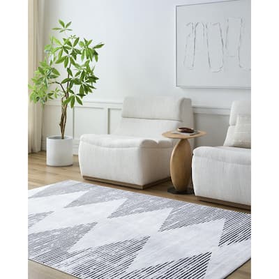 Livabliss Lavable Global Diamond Washable Area Rug