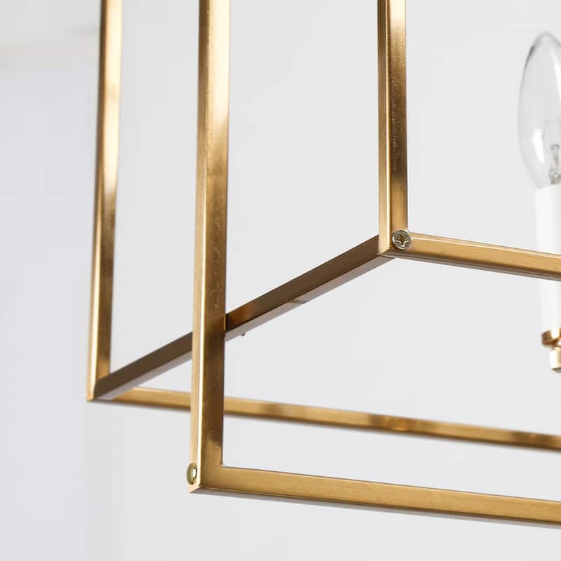 Dilley Modern 8-Light Gold Chandelier Island Lights for Dining Room - 31.9" L x 10.4" W x 16.7" H