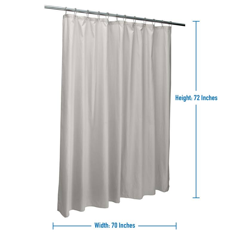 Bath Bliss Microfiber Soft Touch Dash Design Shower Curtain Liner