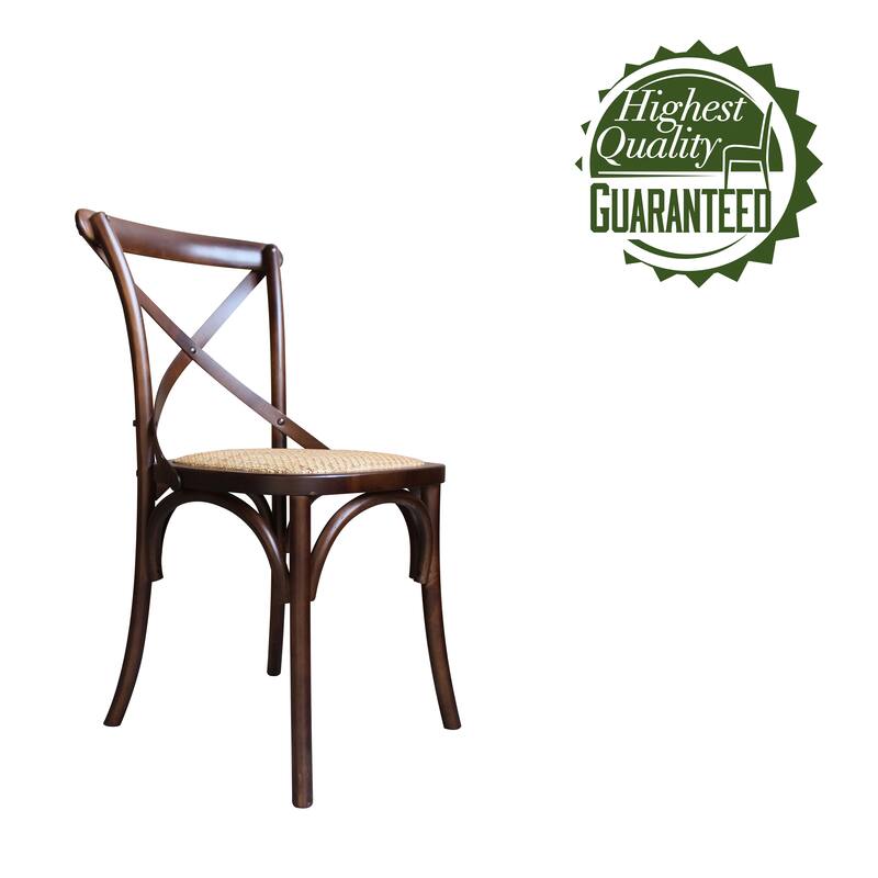 Porthos Home Remus Wood Dining Chair, Rattan And Birch Wood