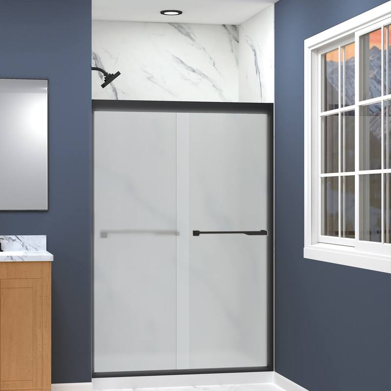 Transolid FBPT487008F-J 70" High x 47" Wide Bypass Frameless Shower