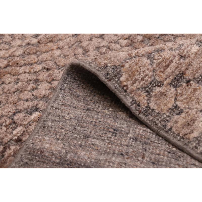 ECARPETGALLERY Hand-knotted Tangier Tan Wool Rug - 8'3 x 10'1