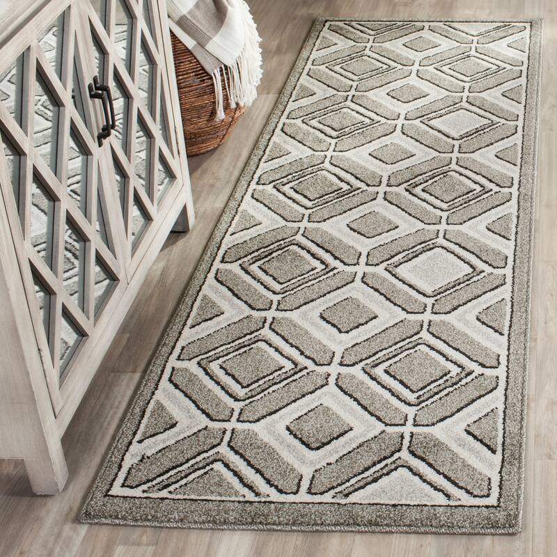 SAFAVIEH Amherst Seiran Modern Rug - 2'3" x 7' Runner - Grey/Light Grey
