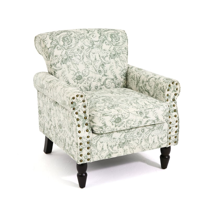 Living Room Armchair with Nailhead Trim - 29.9"W x 29.9"H x 32.9"D