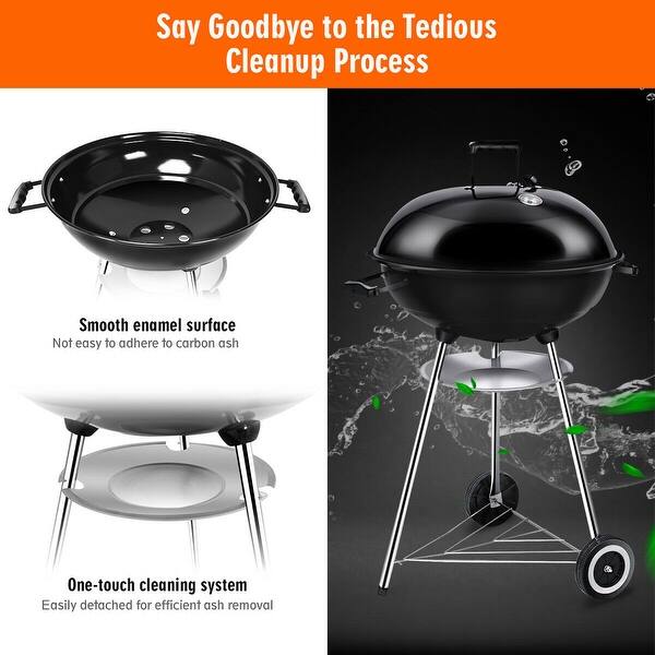Shop Gymax 22 5 Inch Kettle Charcoal Grill Bbq Outdoor Backyard