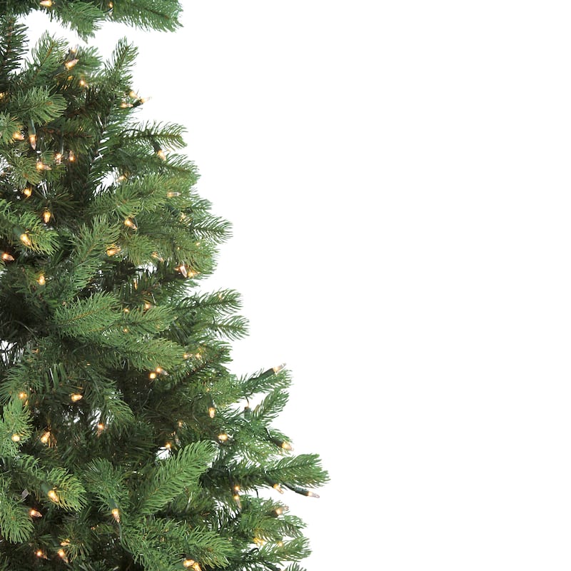 Full Noble Fir Artificial Christmas Tree 6.5' Clear Lights - 6.5 Foot