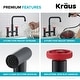 preview thumbnail 80 of 165, Kraus Urbix Industrial Solid Brass Kitchen Faucet