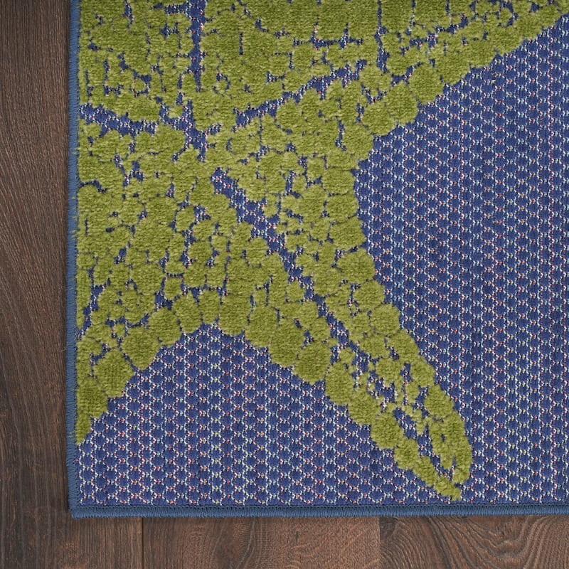 Aloha Coastal Starfish Beach Indoor/Outdoor Area Rug - 2'3"x8' - Blue/Multi
