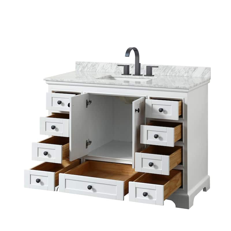 Wyndham Collection Deborah 48" Free Standing Single Vanity Set with