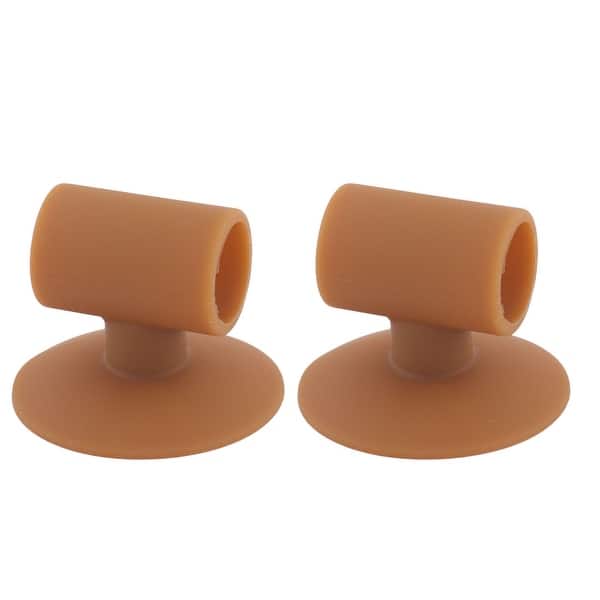 Room Rubber Suction Cup Door Handle Knob Stopper Wall Protector 2pcs -  Coffee Color - 1.6 x 2(H*D) - Bed Bath & Beyond - 28733484