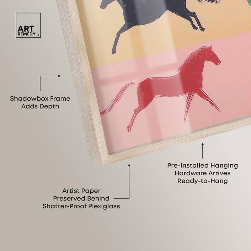 Galloping Quartet Shadowbox by Art Remedy