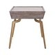 preview thumbnail 3 of 3, Elk Home 164-002 Larocca Accent Table in Soft Gold and Grey Birch Veneer