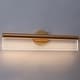 preview thumbnail 9 of 13, Modern Gold LED Long Strip Wall Sconces Bathroom Vanity Lights
