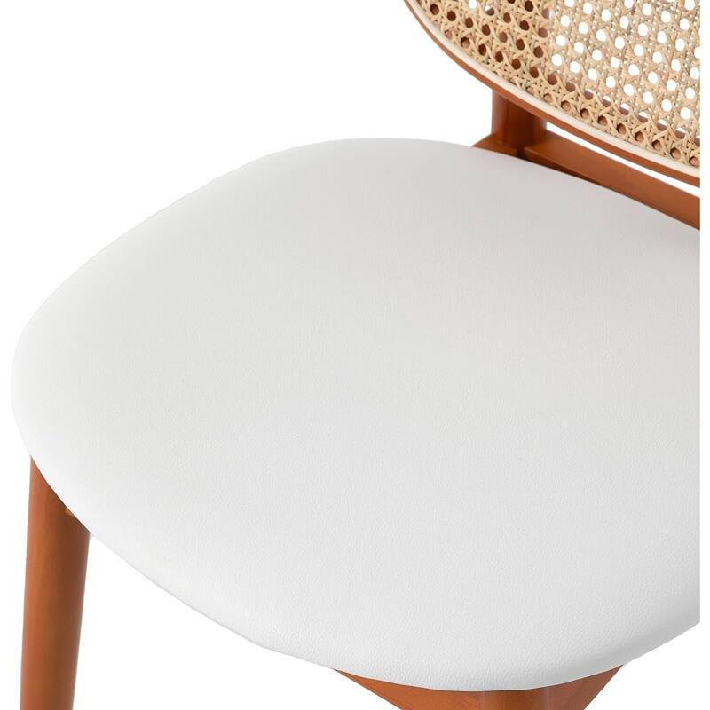 Dining Chairs Set of 2, Modern Kitchen Chairs, Comfortable Upholstered Seat, Wood Leg Dining Room Furniture